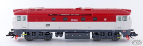 [Lokomotivy] &rarr;&nbsp;[Motorov�]&nbsp;&rarr;&nbsp;[T478.1 &bdquo;Bardotka&rdquo;]&nbsp;&rarr;&nbsp;CD-751-094: dieselov� lokomotiva �erven�-b�l� s �ed�m pojezdem