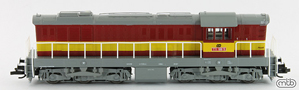 [Lokomotivy] → [Motorové] → [T669.0 (770)] → CD-771-166: dieselová lokomotiva červená s výstražným pruhem, šedá střecha, rám a pojezd