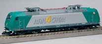 [Lokomotivy] → [Elektrick] → [BR 185] → 32220: zelen se svtlmi boky ″Rail4Chem Eisenbahnverkehrsgesellschaft GmbH″