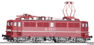 [Lokomotivy] → [Elektrické] → [BR 242] → 502272: elektrická lokomotiva červená s světle šedými podvozky „BKK Bitterfeld“