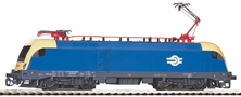 [Lokomotivy] → [Elektrické] → [BR 182 Taurus] → 47437: elektrická lokomotiva v barevné kombinaci modrá-žlutá