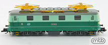 [Lokomotivy] → [Elektrické] → [E499.1/E469.1] → CD-141-018 : elektrická lokomotiva v odstínech zelené, šedá střecha, žlutý výstražný pruh