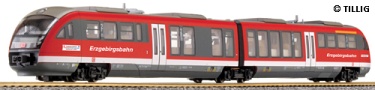 [Lokomotivy] → [Motorov vozy a jednotky] → [BR 642 Desiro] → 02896:  erven s edou stechou a pojezdem ″Erzgebirgsbahn″