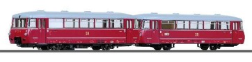 [Lokomotivy] → [Motorové vozy a jednotky] → [BR 172] → 171: dvoudílná jednotka červená s šedou střechou
