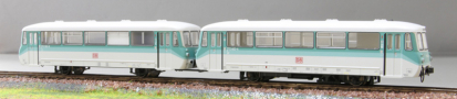 [Lokomotivy] → [Motorové vozy a jednotky] → [BR 172] → 2772N: dvoudílná jednotka bílá-zelená LVT 772 a LVS 972