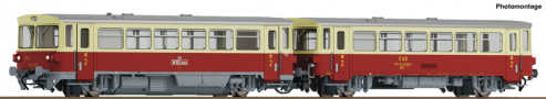 [Lokomotivy] → [Motorové vozy a jednotky] → [M152 (810)] → 7790001: motorový vůz s přípojným vozem v barvách červený-slonová kost s šedou střechou