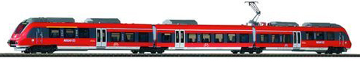 [Lokomotivy] → [Motorové vozy a jednotky] → [BR 442] → 71407: v barevné kombinaci červená-bílá-černá elektrická jednotka