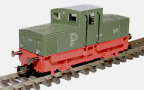 [Lokomotivy] → [Ostatní] → 2476: zelená s červeným rámem akumulátorová lokomotiva