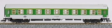[Osobní vozy] → [Rychlíkové] → [typ Y] → 01373: rychlíkový vůz zelený-bílý se světle šedou střechou 1. tř.