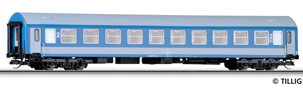 [Osobní vozy] → [Rychlíkové] → [typ Y] → 16641: rychlíkový vůz modrý s šedým pásem a šedou střechou 2. tř.