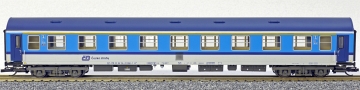 [Osobní vozy] → [Rychlíkové] → [typ Y] → 501386: rychlíkový vůz modrý-bílý v barevném chematu „Najbrt“ 1. tř.