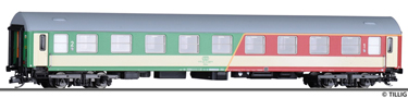 [Osobní vozy] → [Rychlíkové] → [typ Y] → 16402: rychlíkový vůz červený/zelený-slonová kost s šedou střechou 1./2. tř.