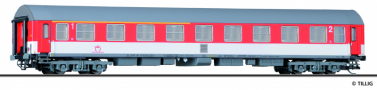 [Osobní vozy] → [Rychlíkové] → [typ Y] → 16414: rachlíkový vůz červený-bílý s šedou střechou 1./2. tř.