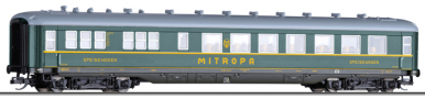 [Osobní vozy] → [Rychlíkové] → [typ 38] → 502299: jídelní vůz zelený s šedou střechou „MITROPA“