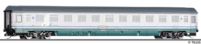 [Osobní vozy] → [Rychlíkové] → [typ Eurofima] → 16252: rychlíkový vůz bílý-zelený s šedou střechou 2.tř.