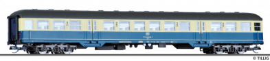 [Osobní vozy] → [Rychlíkové] → [typ Silberling] → 502160-2: rychlíkový vůz oceánově modrý-slonová kost s šedou střechou 2. tř.