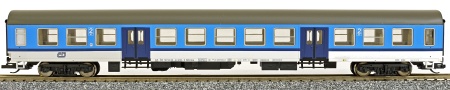 [Osobní vozy] → [Rychlíkové] → [typ Halberstadt] → 500961: rychlíkový vůz modrý-bílý s šedou střechou 2. tř.