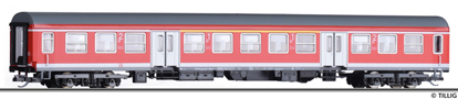 [Osobní vozy] → [Rychlíkové] → [typ Halberstadt] → 13598: rychlíkový vůz červený s šedou střechou, bílé proužky, 1./2. tř.