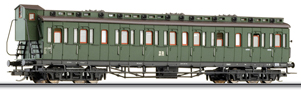 [Osobní vozy] → [Spěšné a osobní] → [4-osé oddílové] → 01563: zelený s černou střechou oddílový vůz pruské konstrukce