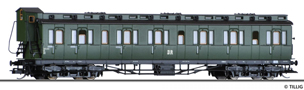 [Osobní vozy] → [Spěšné a osobní] → [4-osé oddílové] → 13162: osobní oddílový vůz zelený s černou střechou 2. tř.