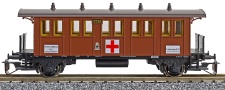 [Osobní vozy] → [Spěšné a osobní] → [2-osé pruské] → 01453: červenohnědý vůz s hnědou střechou „Krankenwagen Nr. 20“