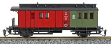 [Osobní vozy] → [Spěšné a osobní] → [2-osé pruské] → 01150: zavazadlový-poštovní vůz červený-zelený s černou střechou