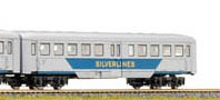 [Osobní vozy] → [Spěšné a osobní] → [4-osé E5] → 500725: stříbrný-modrý „Silverlines“