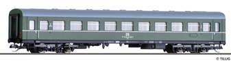 [Osobní vozy] → [Spěšné a osobní] → [4-osé modernizované] → 95615: osobní vůz zelený s šedou střechou 2. tř.