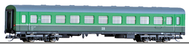 [Osobní vozy] → [Spěšné a osobní] → [4-osé modernizované] → 501782: modernizovaný osobní vůz zelený s šedou střechou 2. tř.