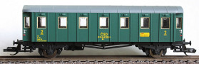 [Osobní vozy] → [Spěšné a osobní] → [2-osé typ Be/Bi a Ce/Ci] → M1106: zelený s šedou střechou „ROH”