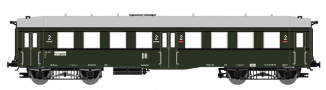 [Osobní vozy] → [Spěšné a osobní] → [4-osé „Altenberg“] → 120006-2: osobní vůz zelený s šedou střechou 2. tř.