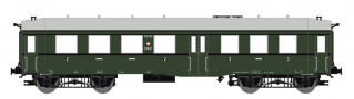 [Osobní vozy] → [Spěšné a osobní] → [4-osé „Altenberg“] → 120056: osobní vůz zelený s šedou střechou 2./3. tř.