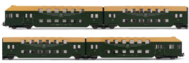 [Osobní vozy] → [Patrové] → [DB 13] → HN9506: tmavě zelená s olivovou střechou, čtyřdílná jednotka
