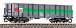 [Nákladní vozy] → [Otevřené] → [4-osé Eas] → 15236: vysokostěnný nákladní vůz tmavě šedý se zeleným pásem