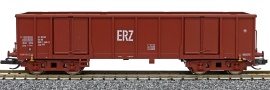 [Nákladní vozy] → [Otevřené] → [4-osé Eas] → 500757: vysokostěnný nákladní vůz červenohnědý s hnědými podvozky „Erztransport“ (ERZ)