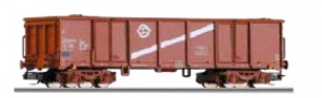[Nákladní vozy] → [Otevřené] → [4-osé Eas] → 501085: vysokostěnný nákladní vůz červenohnědý s šikmým bílým pruhem