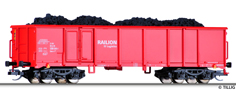 [Nákladní vozy] → [Otevřené] → [4-osé Eas] → 501609: vysokostěnný nákladní vůz červený „Railion” s nákladem uhlí