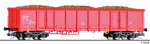[Nákladní vozy] → [Otevřené] → [4-osé Eas] → 501625: vysokostěnný nákladní vůz červený s nákladem řepy