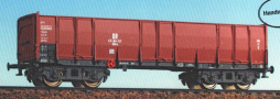 [Nákladní vozy] → [Otevřené] → [4-osé LOWA] → 65305: vysokostěnný nákladní vůz červenohnědý, černý rám a podvozky