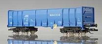 [Nákladní vozy] → [Otevřené] → [4-osé LOWA] → 65355: vysokostěnný nákladní vůz modrý „NACCO“