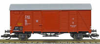 [Nákladní vozy] → [Kryté] → [2-osé Ztr (Glm)] → S321: krytý nákladní vůz červenohnědý s šedou střechou „Kovošrot Praha”