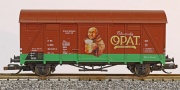 [Nákladní vozy] → [Kryté] → [2-osé Ztr (Glm)] → D3006: krytý nákladní vůz červenohnědý se zeleným pruhem „OPAT”