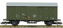 [Nákladní vozy] → [Kryté] → [2-osé Ztr (Glm)] → 41721: krytý nákladní vůz zelený s šedou střechou do pracovního vlaku SV 44546