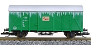 [Nákladní vozy] → [Kryté] → [2-osé Ztr (Glm)] → : krytý nákladní vůz zelený s šedou střechou a s cedulí „pf 2011“