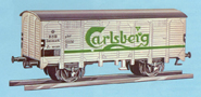 [Nákladní vozy] → [Kryté] → [2-osé s nízkou střechou] → 04333: krytý nákladní vůz bílý s šedou střechou „Carlsberg“