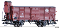 [Nákladní vozy] → [Kryté] → [2-osé s nízkou střechou] → 501861: krytý nákladní vůz červenohnědý „Kunstblume Sebnitz“