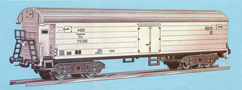 [Nákladní vozy] → [Kryté] → [4-osé chladicí] → 15312: nákladní chladící vůz bílý s šedou střechou