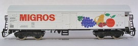 [Nákladní vozy] → [Kryté] → [4-osé chladicí] → TG-1029: nákladní chladící vůz bílý „MIGROS“