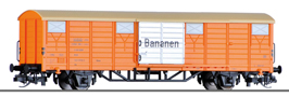 [Nákladní vozy] → [Kryté] → [2-osé Gbs] → 501903: krytý nákladní vůz oranžový s olivovou střechou „Bananen“