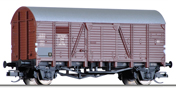 [Nákladní vozy] → [Kryté] → [2-osé Oppeln] → 01001: krytý nákladní vůz červenohnědý s šedou střechou